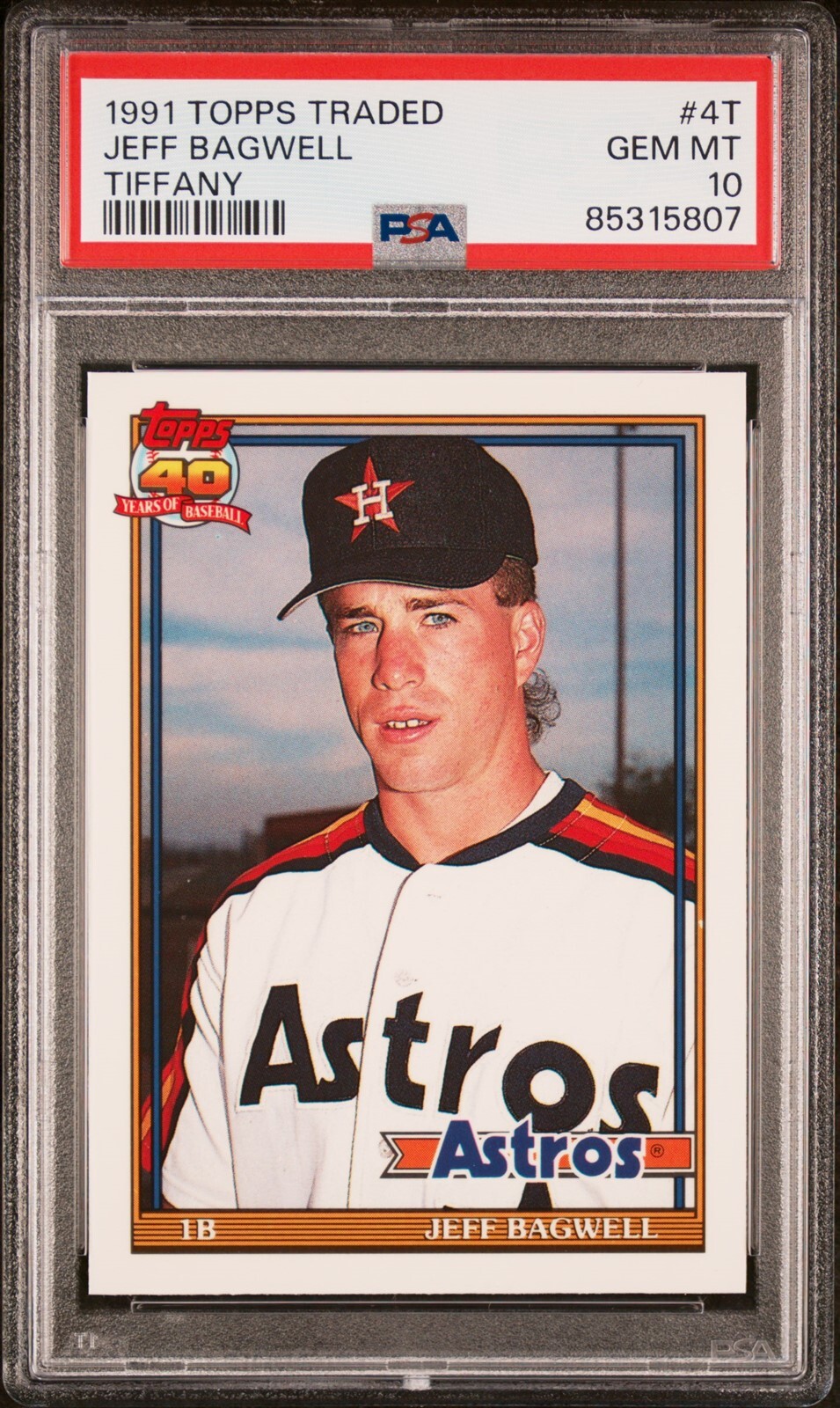 1991 Topps Traded Tiffany #4T Jeff Bagwell - PSA 10