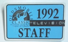 1992 LPGA Oldsmobile Golf Classic Media Staff Badge TV Walnut Hills E Lansing MI