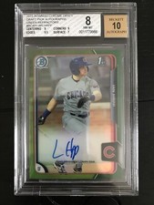 2015 Bowman Chrome Ian Happ Green Refractor Auto 97/99 BGS 8