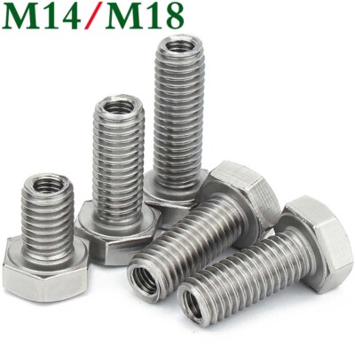 変わり谷/Mutavault  M14英語4枚セット M14 M18 Metric Stainless Steel Hex Head Bolts Hexagon Cap Hollow