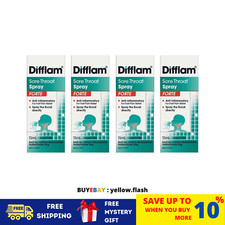 4 X 15ml DIFFLAM FORTE Anti-Inflammatory Throat Spray for fast pain relief