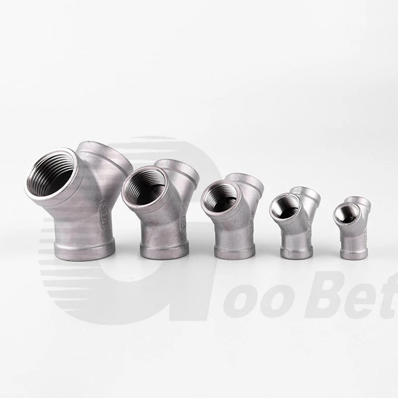 Stainless Steel Y-piece Tee Splitter Connector 1/4"-2" BSP Thread Pipe Fittings - Image 3 of 4