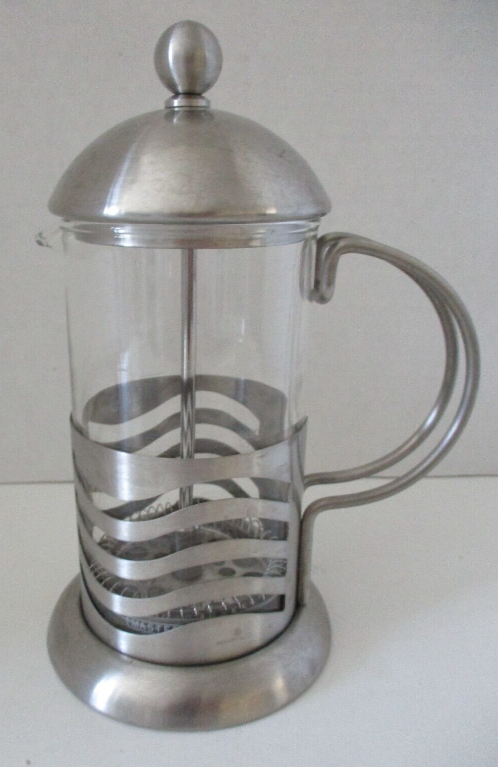 :  Stainless Steel Rod Head & Press Plunger,  Glass Cylindri