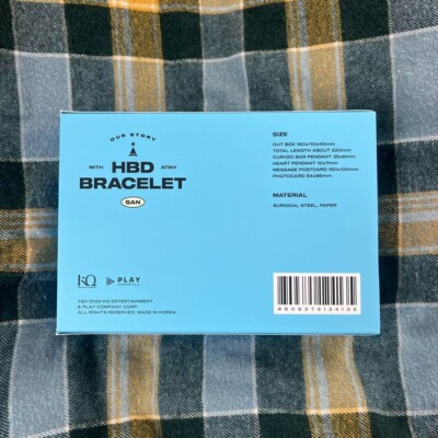 ATEEZ San HBD Bracelet with Card Our Story ATINY MD Happy Birthday