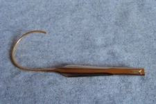 no name vintage aluminum eyeglass temple left gold 6-1/4