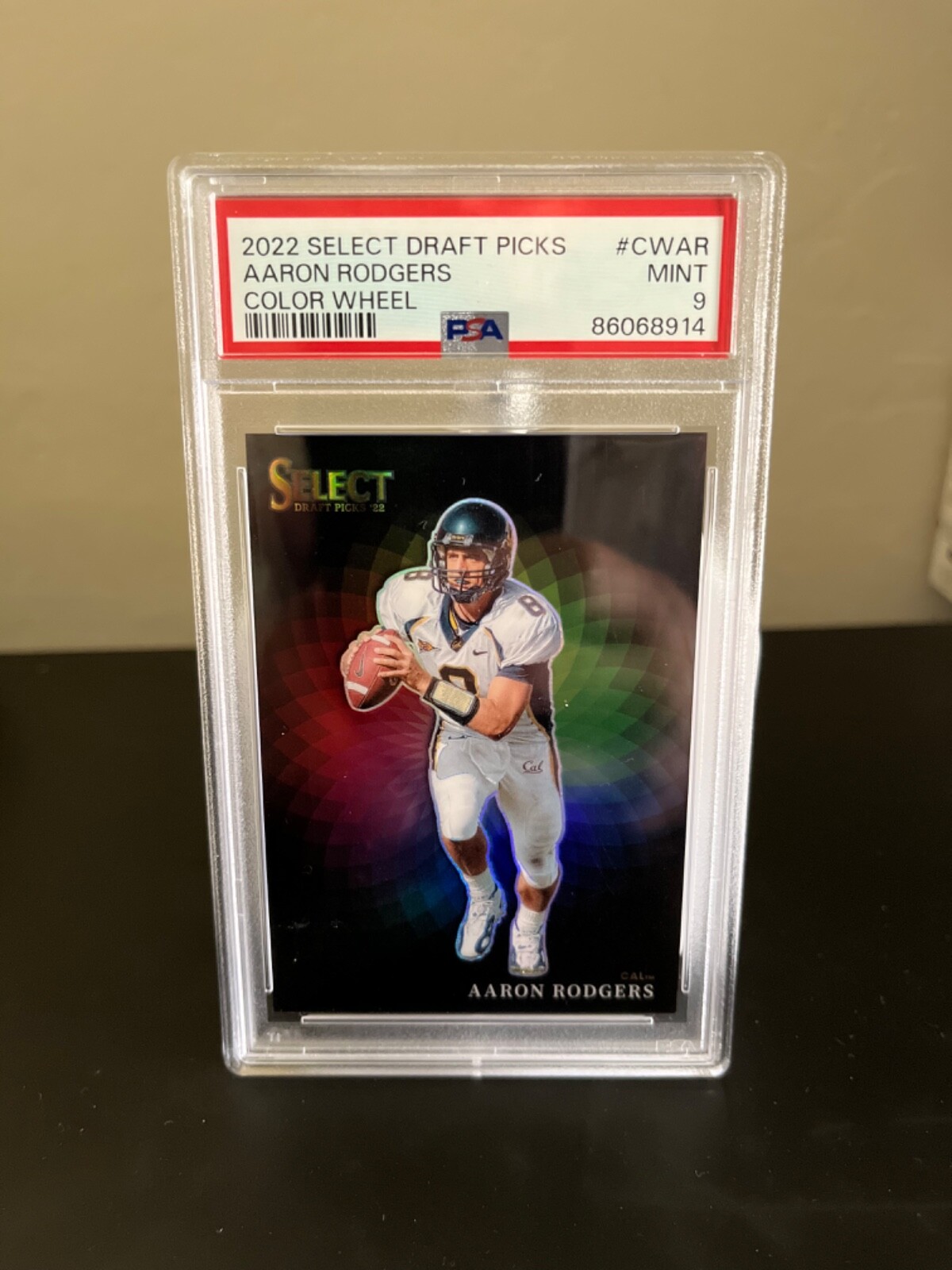 Aaron Rodgers 2022 Select Draft Picks #CW-AR Color Wheel /(SSP) PSA 9