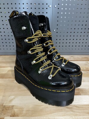 Women's Dr. Martens Ghilana Max Platform Black Patent
