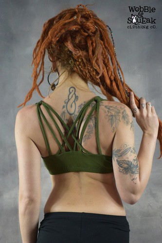 Heart Chakra YOGA BRA Meditation Sports Pixie Psytrance Festival Mind Body Soul - Picture 11 of 12