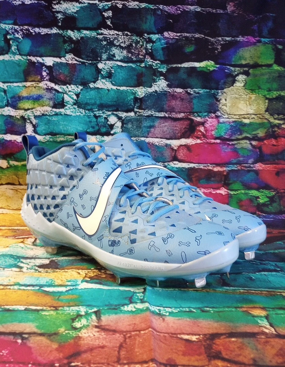 Nike Force Zoom Trout 6 Thanks Dad Mens Blue/White Baseball Cleats Shoes US  13
