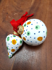 SET 2 PALLINE DI NATALE IN CERAMICA DI CALTAGIRONE