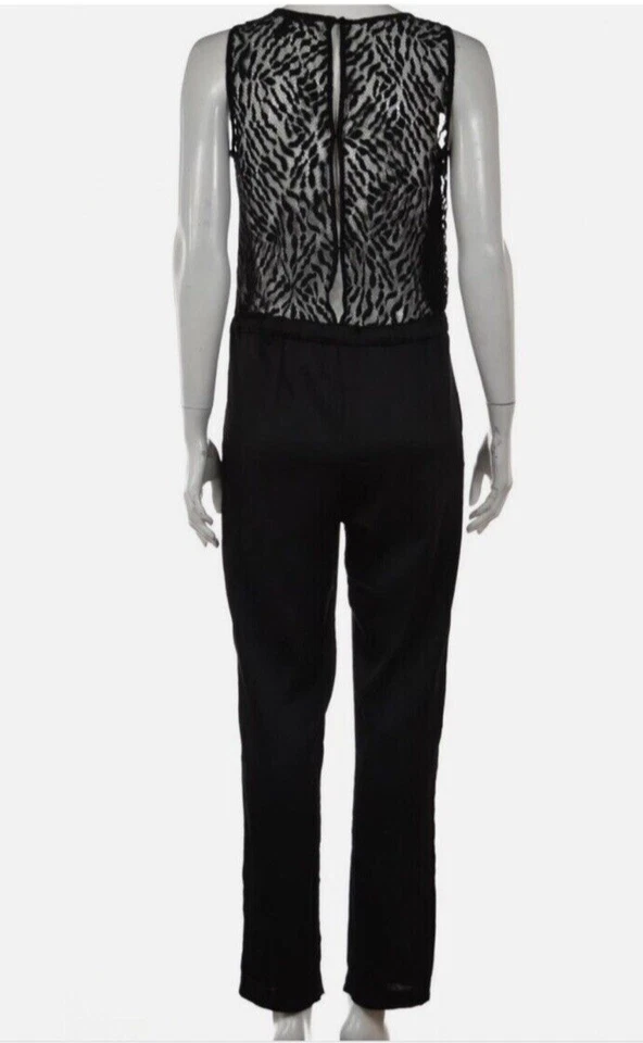 BCBG MAXAZRIA РАЗМЕР S LIAM КРУЖЕВА НАЗАД DRWASTRING ТАЛИИ КОМБИНЕЗОН - Изображение 4 из 4