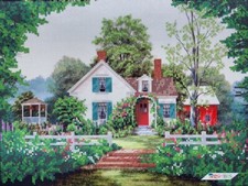 House Bead Embroidery Scheme on Canvas DIY Stamped Printed Pattern ta-111