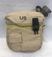 MINT 2 QT Collapsible Canteen w NBC Cap + Tan 2 Quart Cover NO STRAP US Military