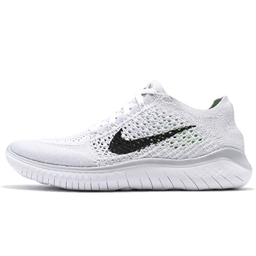Nike Free RN Flyknit 2018 Women's Running Shoes White Black Size 8