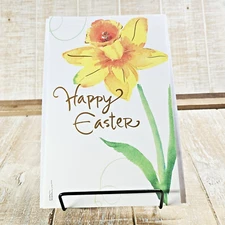 American Greetings Easter Card Yellow Green Daffodil Love Joy