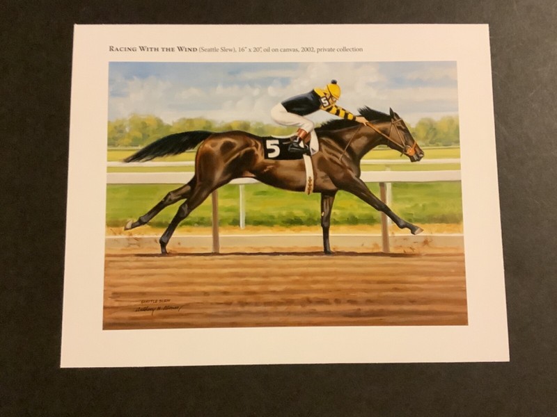 SEATTLE SLEW photo from oil painting  Horse Racing 1977 Triple Crown 