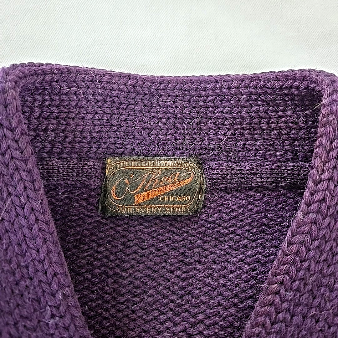 VTG 40s 50s O'Shea Knitting Mills Chicago Wool C Letterman Sweater
