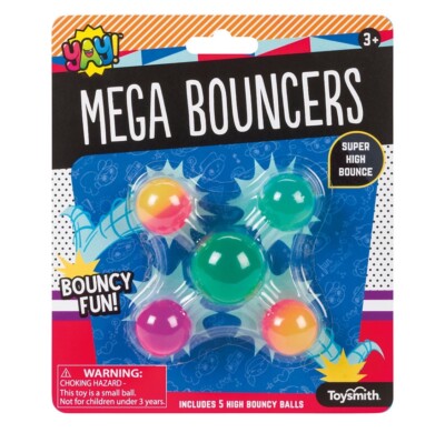 New!  5 Mega Bounce Balls By Toysmith