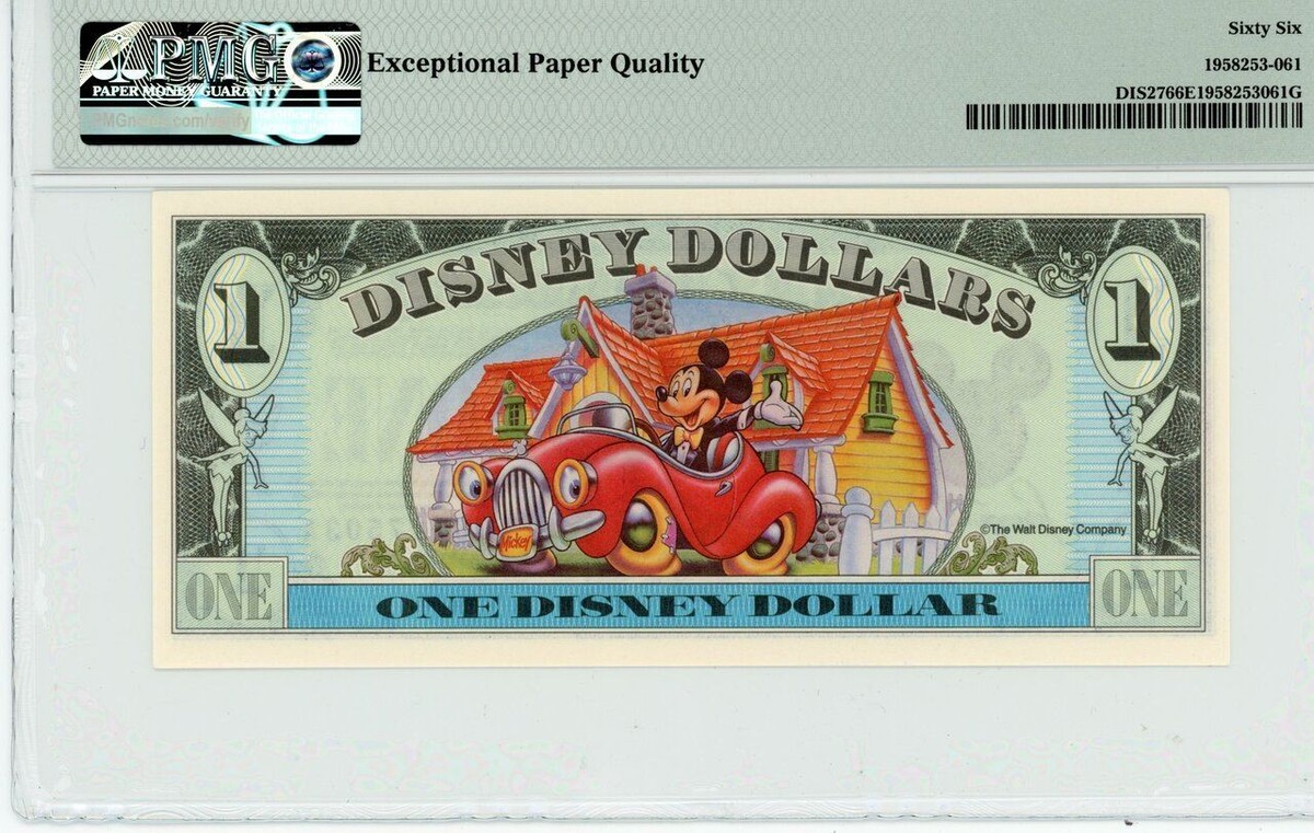 1993 $1 Disney Dollar Mickey 65th Anniv. PMG 66 EPQ (DIS27) | eBay