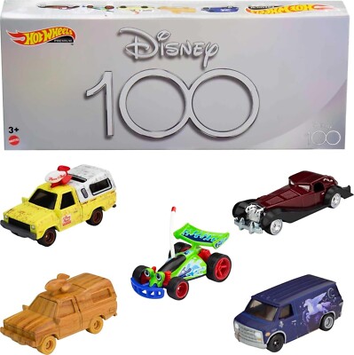 NEU Hot Wheels Premium Disney 100 Pixar 5 Auto Replik Druckguss Pack Konvolut 1:64
