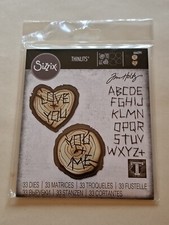 SIZZIX THINLITS DIES BY TIM HOLTZ WOOD SLICE BNIP *LOOK*