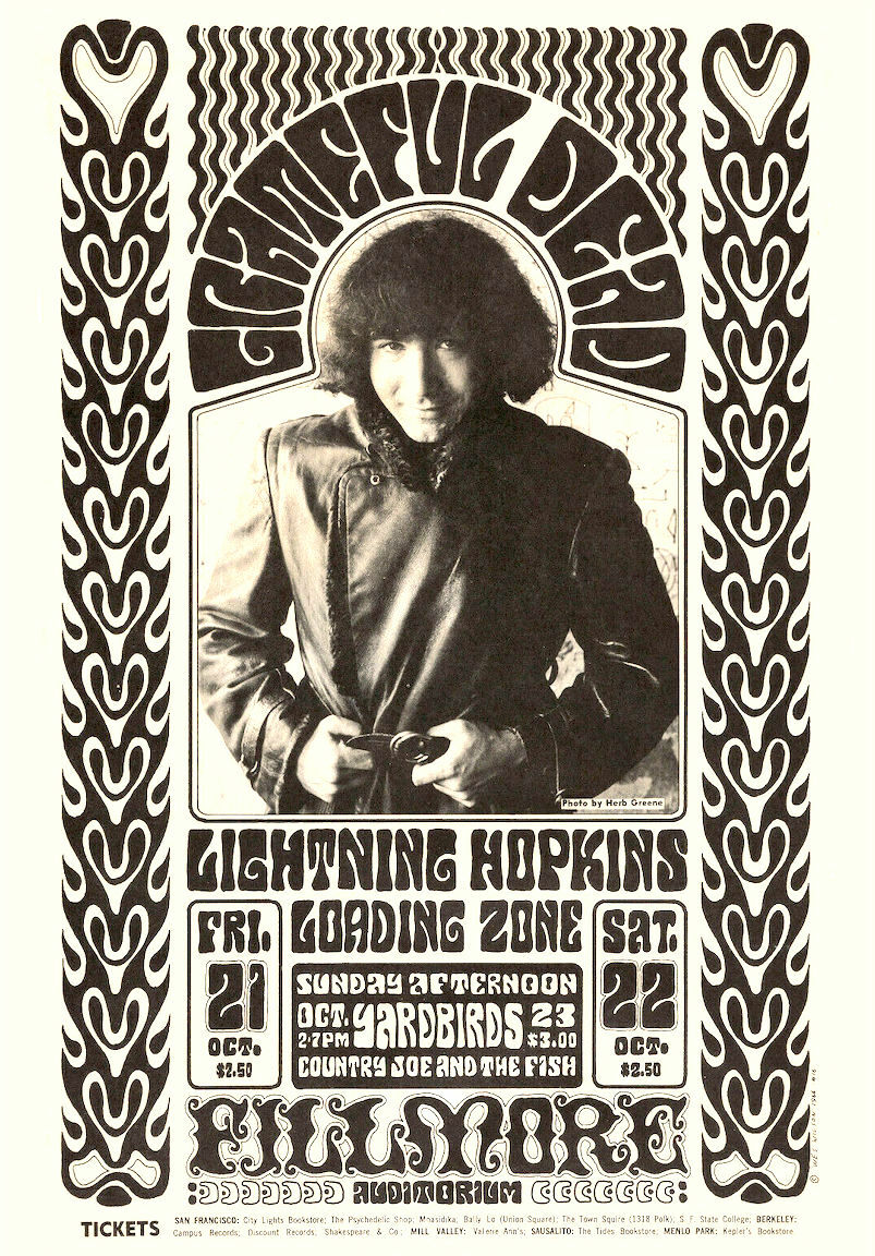 GRATEFUL DEAD 1966 FILLMORE AUDITORIUM 4th PRINTING CONCERT