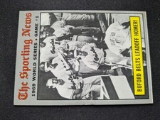 1970 Topps Baseball Card # 305 World Series Game 1 - Buford Belts Homer (P)