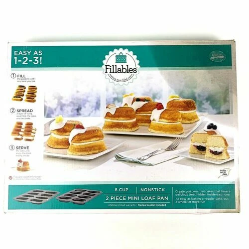 Baker's Advantage Fillables 2-Piece Non-Stick Mini Loaf Pan