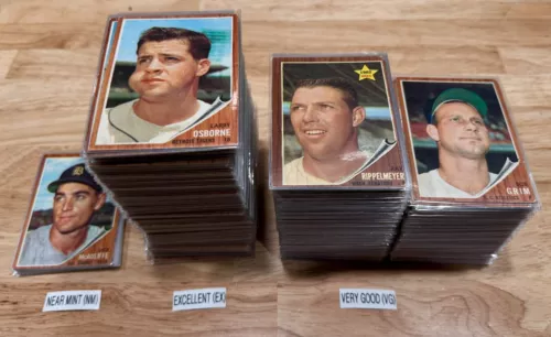 1962 Topps Baseball Cards 201-400 (P-NM) - You Pick - Complete Your Set