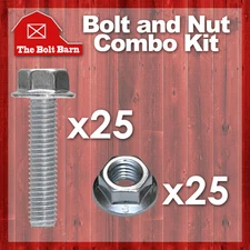 (25) M8-1.25x16 Class 10.9 JIS Hex Flange Bolts & (25) M8-1.25 Flange Nuts