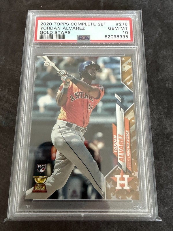 2020 TOPPS COMPLETE SET GOLD STARS #276 YORDAN ALVAREZ ROOKIE RC PSA 10 GEM MINT
