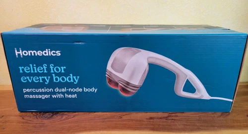 HoMedics Percussion Action Massager with Heat and Dual Pivoting Heads~~ New