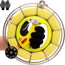 Kite reel with Brake Function and Deceleration, Made of Stainless Steel, 8.3inch
