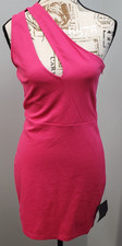 Lulus Nava Asymmetrical Mini Dress Women Medium Pink One-Shoulder Cut-Out Detail