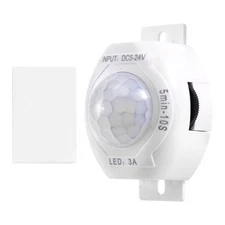 PIR Infrared Motion Sensor Detector DC5-24V Auto on  Timer  Home LED Light4757