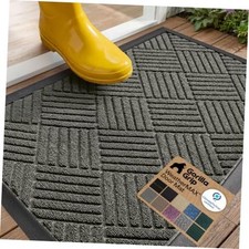 GORILLA GRIP 100 Waterproof All-Season WeatherMAX Doormat US Designed Natural