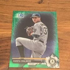 2017 Topps Bowman Chrome Prospects Green Dakota Chalmers. #74/99