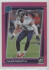 2021 Panini Donruss Optic Rated Rookie Pink Prizm Caleb Farley #249 0ho3