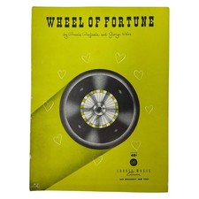 Bennie Benjamin Wheel of Fortune Sheet Music 1952 George Weiss