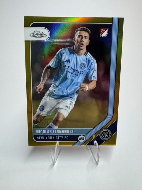 2026 Topps Chrome MLS Nicolas Fernandez True Gold Refractor /50 #43 NYCFC