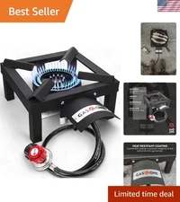 Single High-Performance Propane Cooking Burner - Reliable for Outdoor Adventures