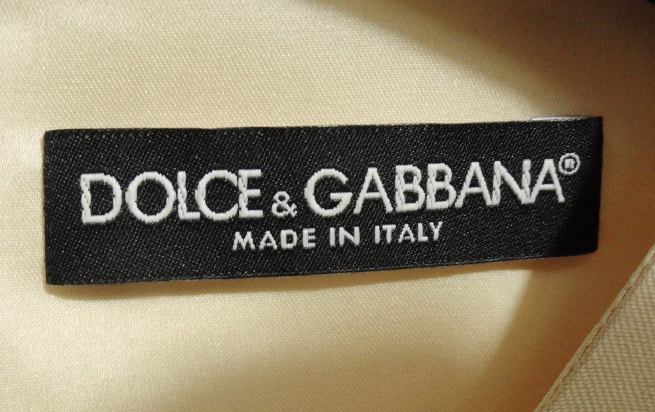 Dolce Gabbana Beige Laser Cut Silk Dress UK10 IT42 RRP2550GBP New Authentic image 6