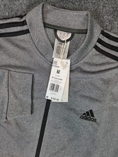 NEW Adidas Tricot Track Jacket Mens Medium Dark Gray Heather
