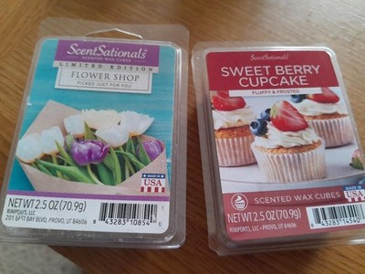 SCENTSATIONALS 2 x 6er PACK WAX MELTS 'FLOWER SHOP' & 'SWEET BERRY CUPCAKE'