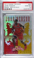 2012-13 Panini Crusade Crusade Red 67/99 John Henson #64 PSA 10 GEM MT 3c7