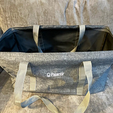 Palantir Reusable Collapsible Solid Tote Shopping Bag Gray/Black 22x12x10 in