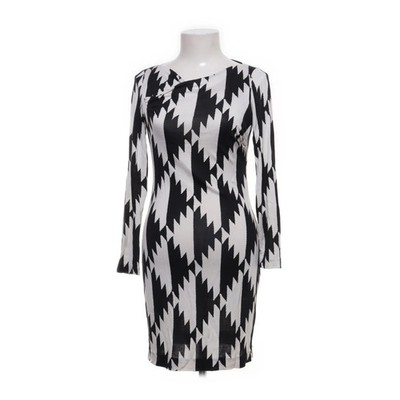 Diane von Furstenberg, Kleid, Größe: 34, Schwarz/Weiß, Chevron, Damen #8kp