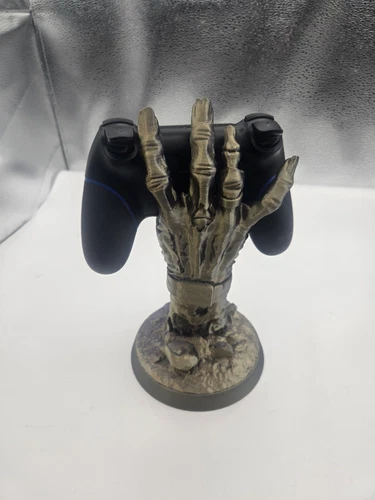 Zombie Hand Game Controller Stand Shiny Black And Gold Silk