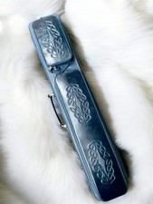 Volturi Custom Soft Pool Case 4x8 Genuine Leather w/ Backpack Straps. Blue