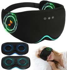 Bamboo Cotton Bluetooth Sleep Mask, 2 in 1 3D Soft Sleep Mask with Sleep Head...